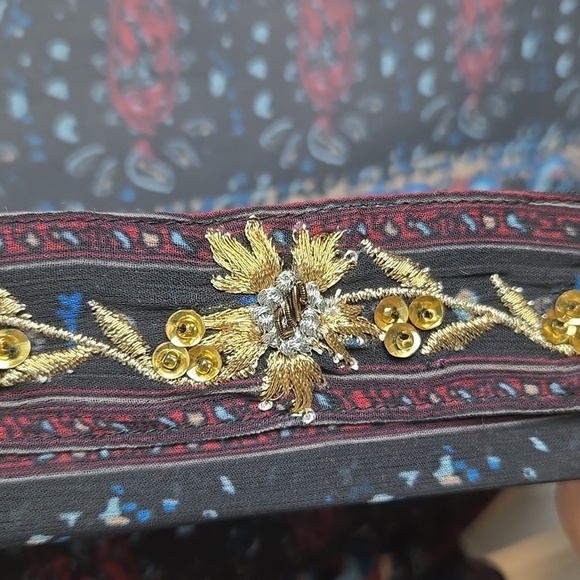 Soft Surroundings-Alejandra Sheer Beaded/Embroidered Kimono Size S/M - Picture 8 of 12